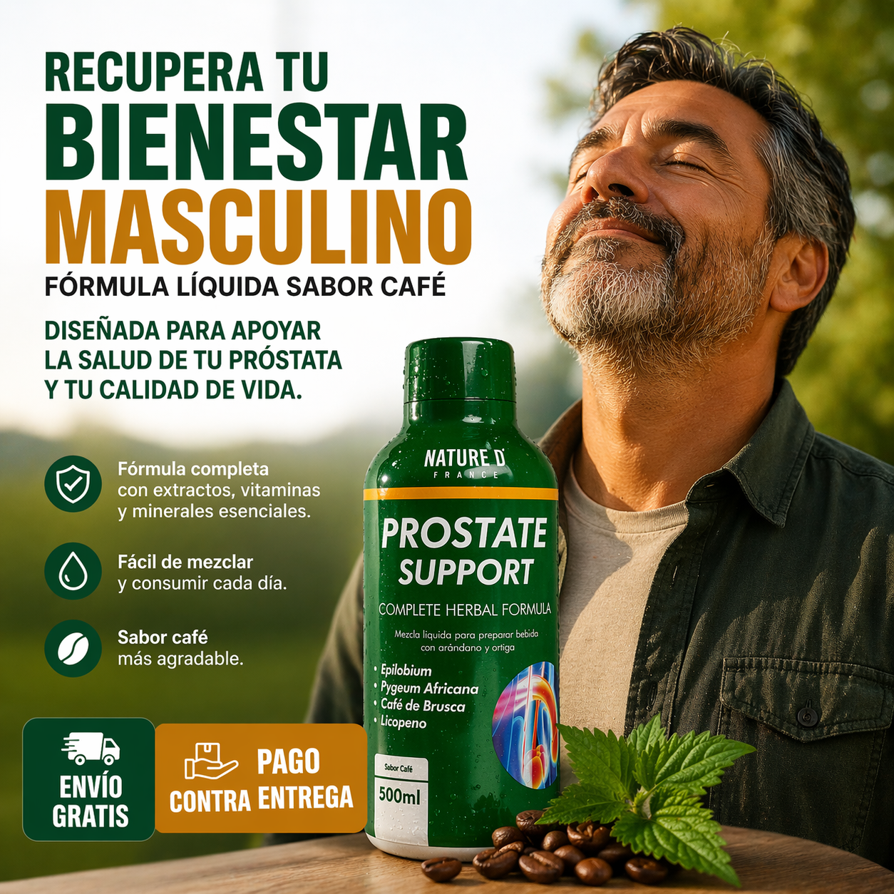 Prostate  Support Jarabe 500 Ml sabor a cafe