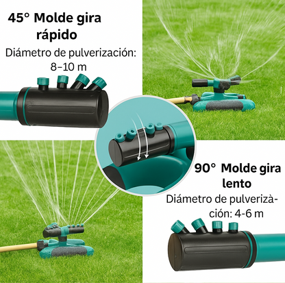 Aspersor de Riego 360° para Césped y Jardín – Riego Eficiente y Uniforme