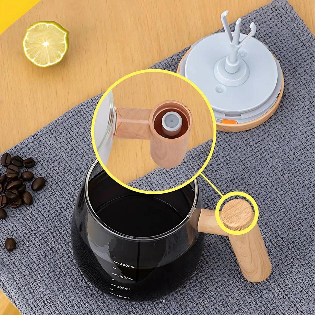 AutoMug® - Taza Vidrio Mezcladora Eléctrica