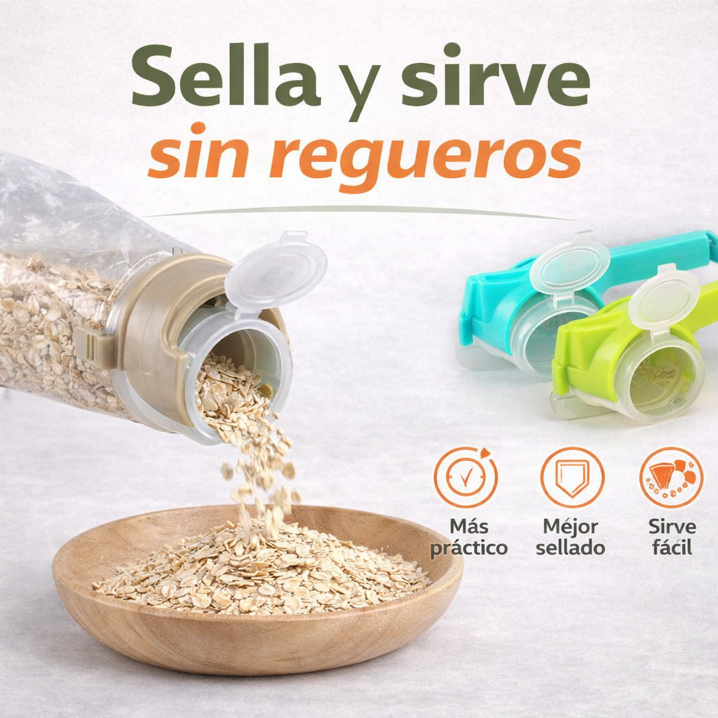 Fcozm® - Pack 3 Selladores De Bolsas Con Tapa