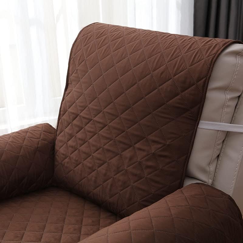 Funda Acolchada Reversible para Sillón – Antideslizante e Impermeable (Marrón)