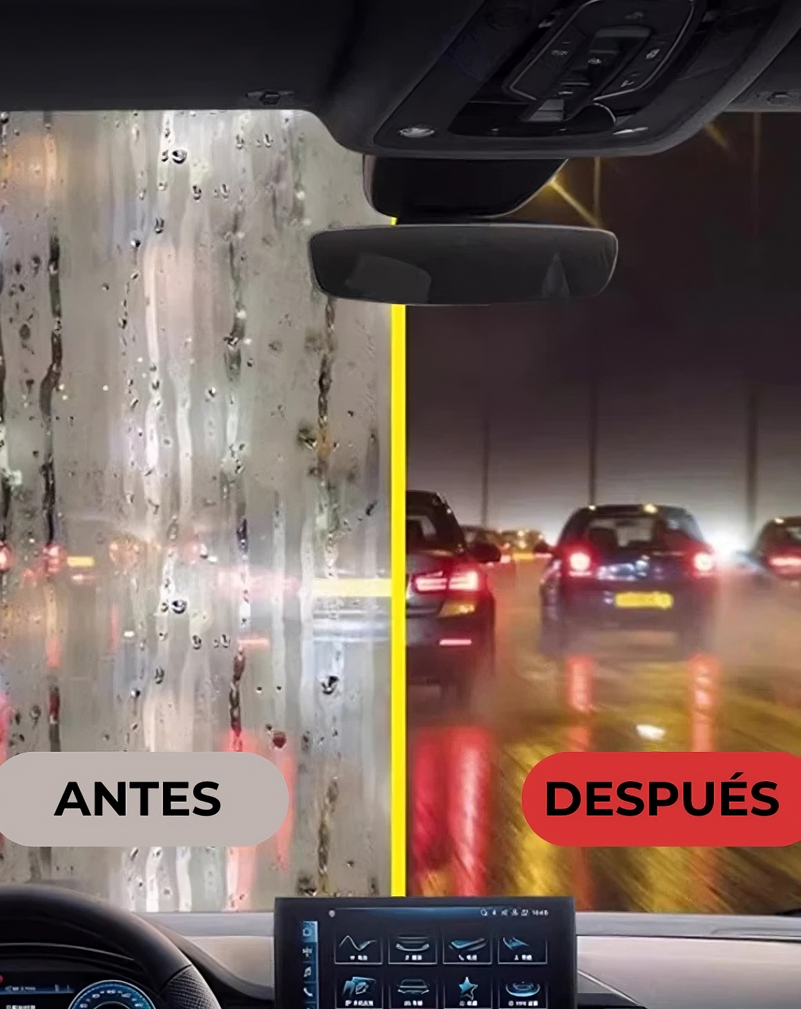 Limpiador Anti-aceite para Parabrisas – Elimina Películas y Antiempanante Efectivo para Vidrios de Auto