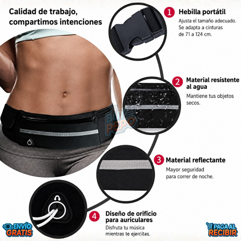 SportPocket™ 🏃‍♂️ - Riñonera deportiva segura 🎽