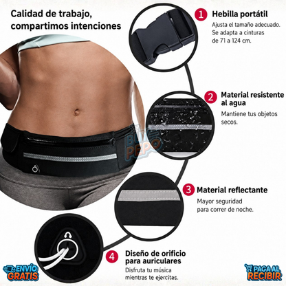 SportPocket™ 🏃‍♂️ - Riñonera deportiva segura 🎽