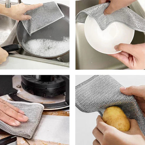 Paños de limpieza multiuso de malla metálica | Llévate 5 paños