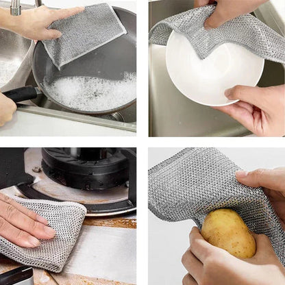 Paños de limpieza multiuso de malla metálica | Llévate 5 paños