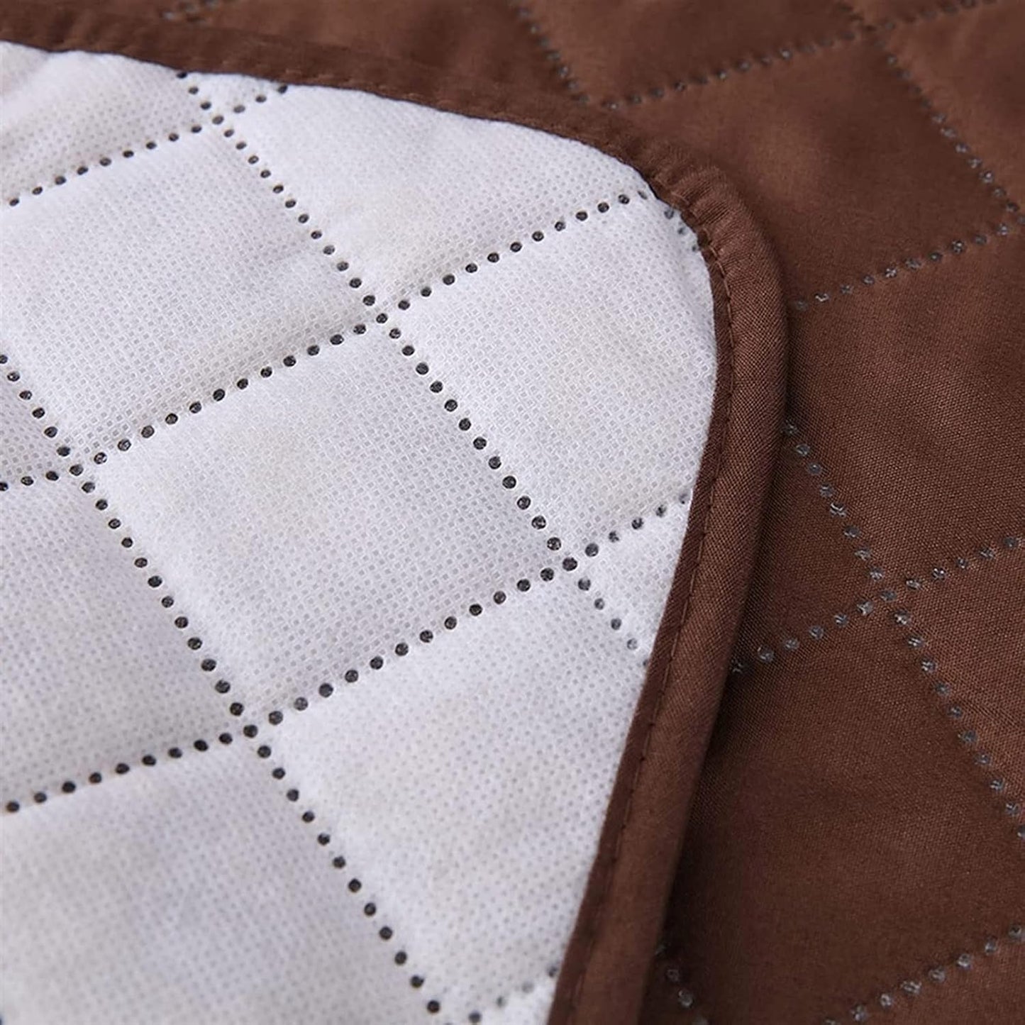 Funda Acolchada Reversible para Sillón – Antideslizante e Impermeable (Marrón)