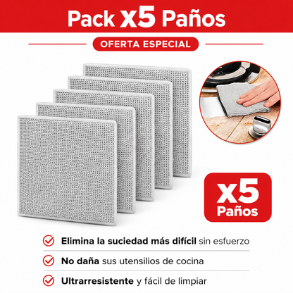 Paños de limpieza multiuso de malla metálica | Llévate 5 paños