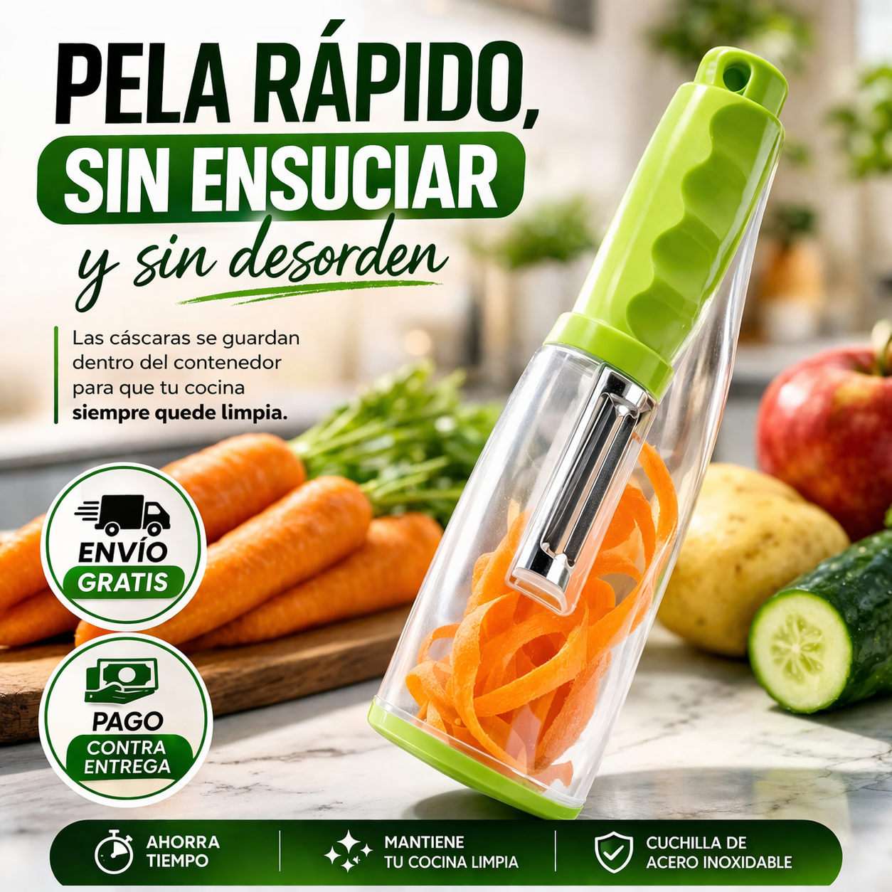 VeggiCut® - Pelador De Verduras Con Mango