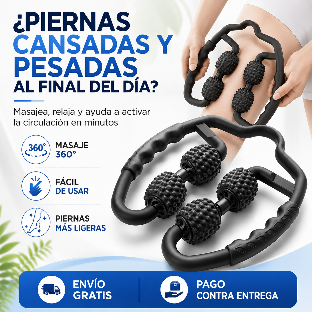 ZenRoll™ - Rodillo Masajeador Para Piernas y Brazos