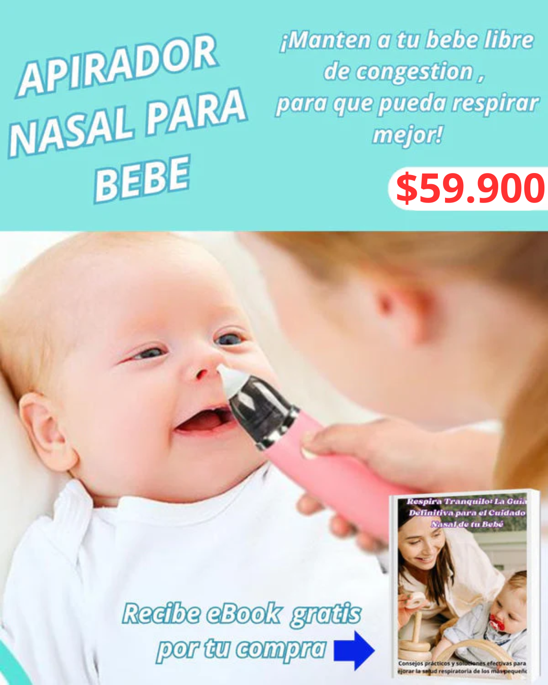 Suavinari® - Aspirador nasal para Bebe
