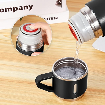 Vacum Flask® - Set De Termo Bebidas Caliente Y Frio 12 Horas + 2 Tazas