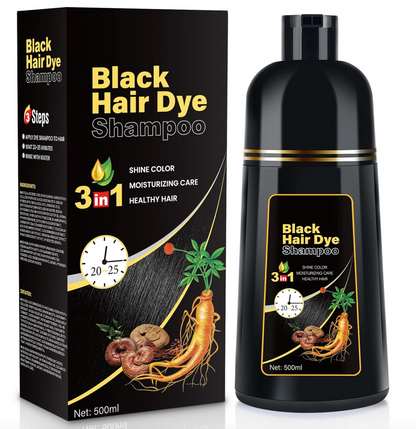 Black Hair Dye® - Shampoo Cubre Canas (250 ml)