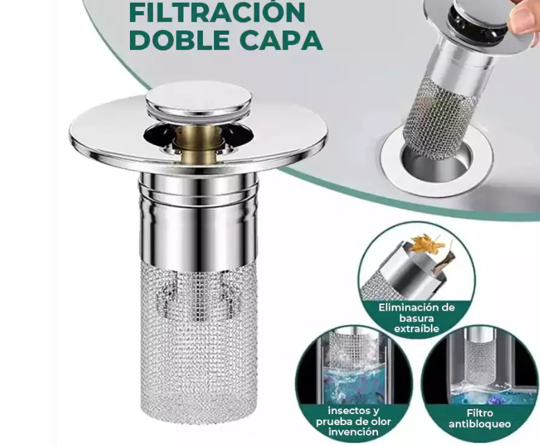 DuoBlock Steel® - Filtro Drenaje Acero Inoxidable (X2 Unidades)