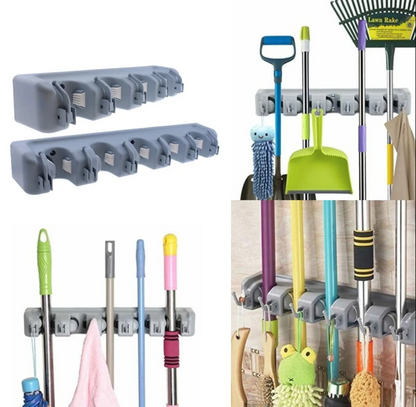 Soporte Multiusos Para Escobas Y Traperos