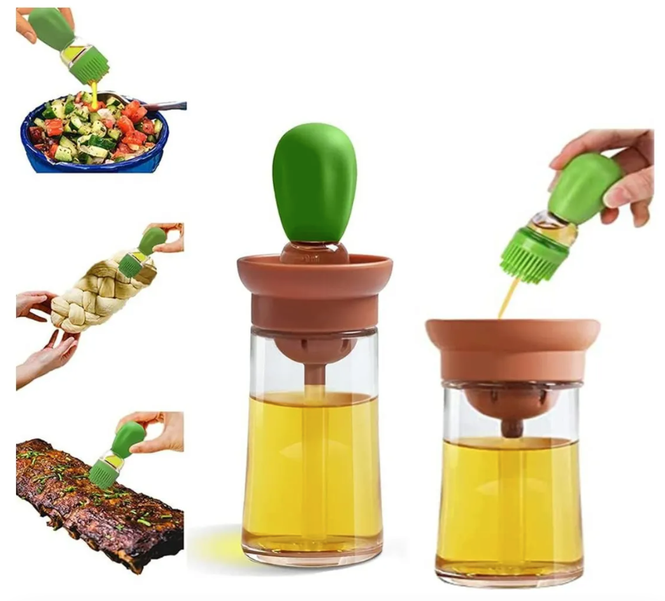 Dispensador Aceite Con Brocha Silicona
