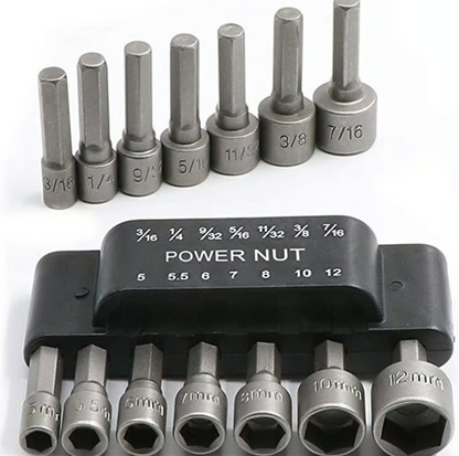 Power Nut® - KIT 14 piezas para atornillar tuercas
