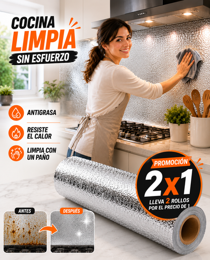 Papel adhesivo protector para cocina (x10 metros)
