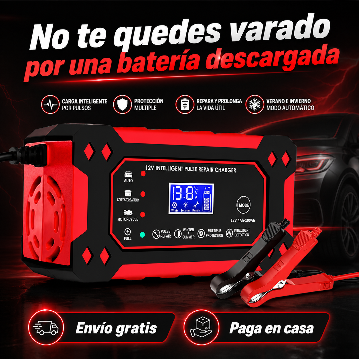 Cargador de Batería Inteligente™ | Evita quedar botado