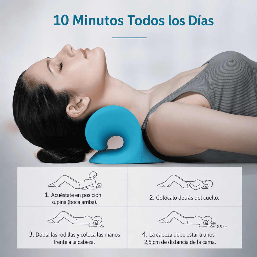 Cojín Cervical Relief Pro - Alivia dolor y mejora el cuello jorobado