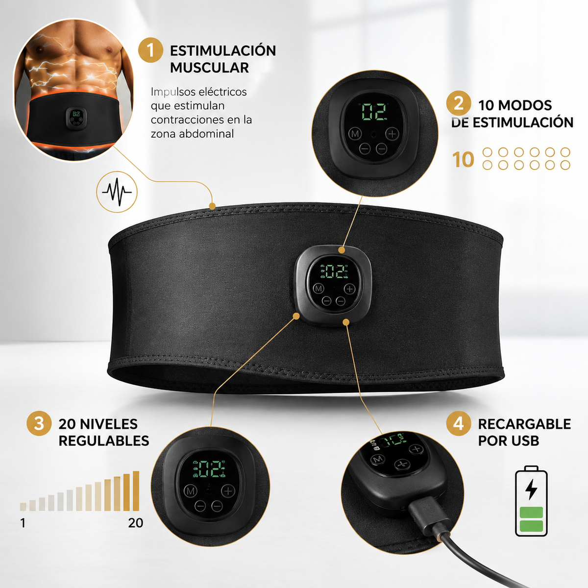CoreStim - Estimula tus músculos abdominales