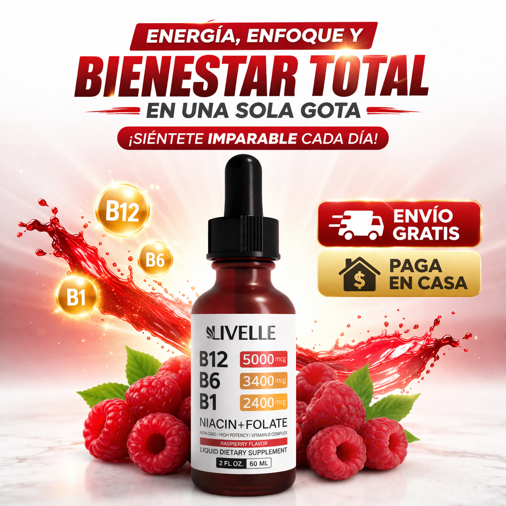 Gotas Vitales B12🍓| Suplemento Vitalidad Diaria Fácil