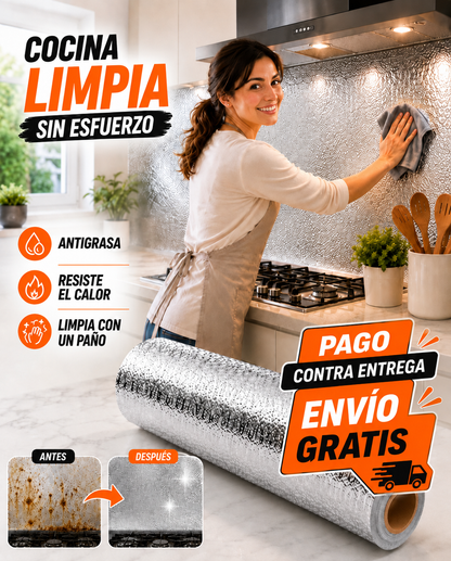 Papel adhesivo protector para cocina (x10 metros)