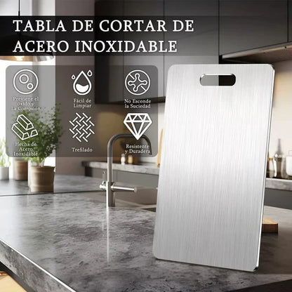 NoxSteel Pro™- Tabla Para Picar En Acero (30 x 20cm)