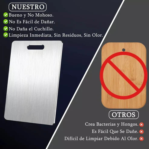 NoxSteel Pro™- Tabla Para Picar En Acero (30 x 20cm)