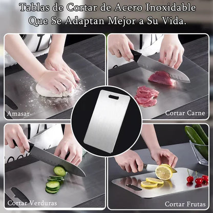 NoxSteel Pro™- Tabla Para Picar En Acero (30 x 20cm)