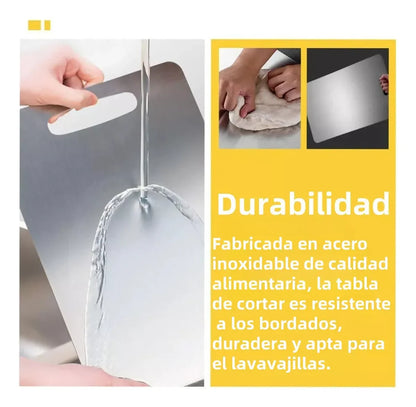 NoxSteel Pro™- Tabla Para Picar En Acero (30 x 20cm)