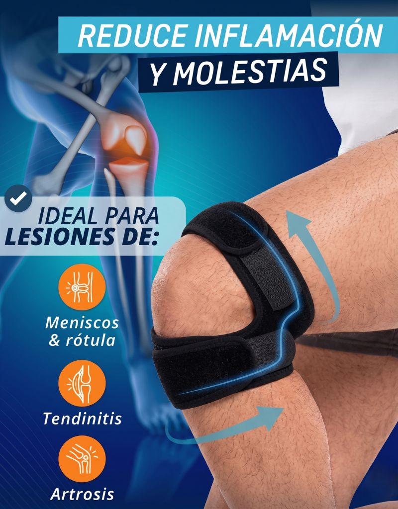 Menisquera Doble Negra – Soporte confiable para cada movimiento (OFERTA 2x1)