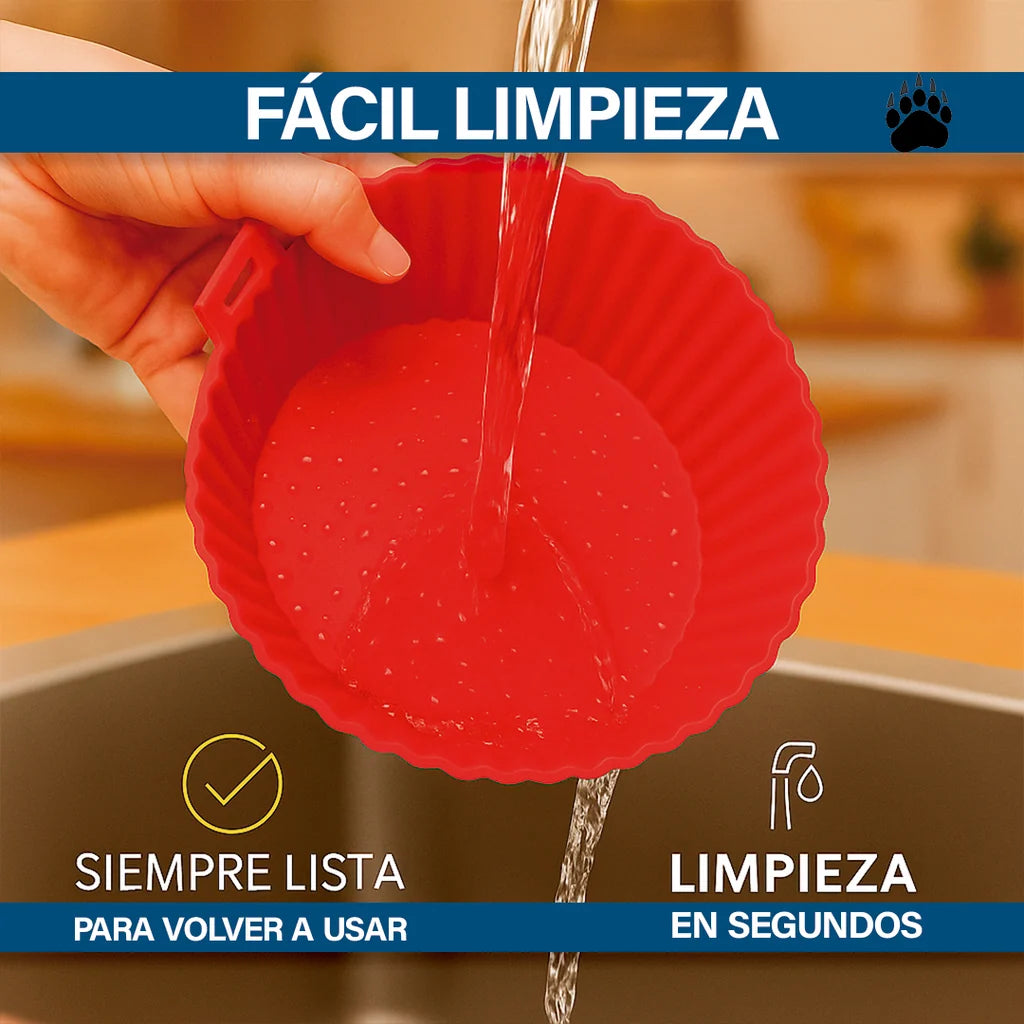 Pack 2 Bandejas de Silicona para Freidora de Aire Bigan™ + Recetario Digital de Regalo