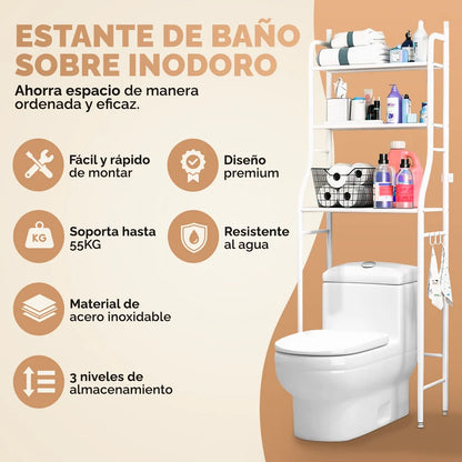 Estante sobre inodoro