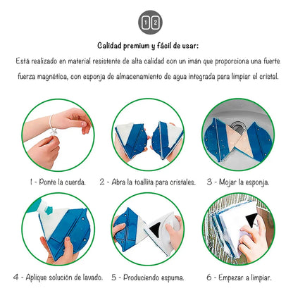 Limpiador de Vidrios Magnetico Bigan™️