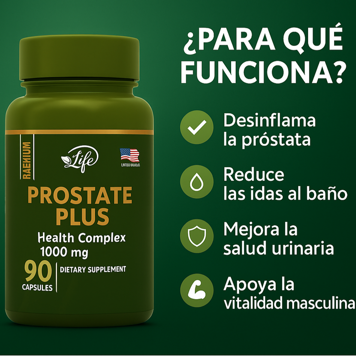 Prostate Plus® - Mejora el flujo urinario (90 Capsulas)