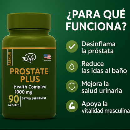 Prostate Plus® - Mejora el flujo urinario (90 Capsulas)