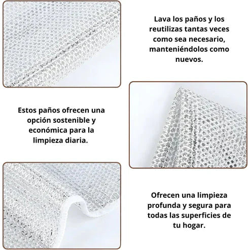 Paños de limpieza multiuso de malla metálica | Llévate 5 paños