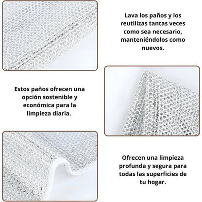 Paños de limpieza multiuso de malla metálica | Llévate 5 paños