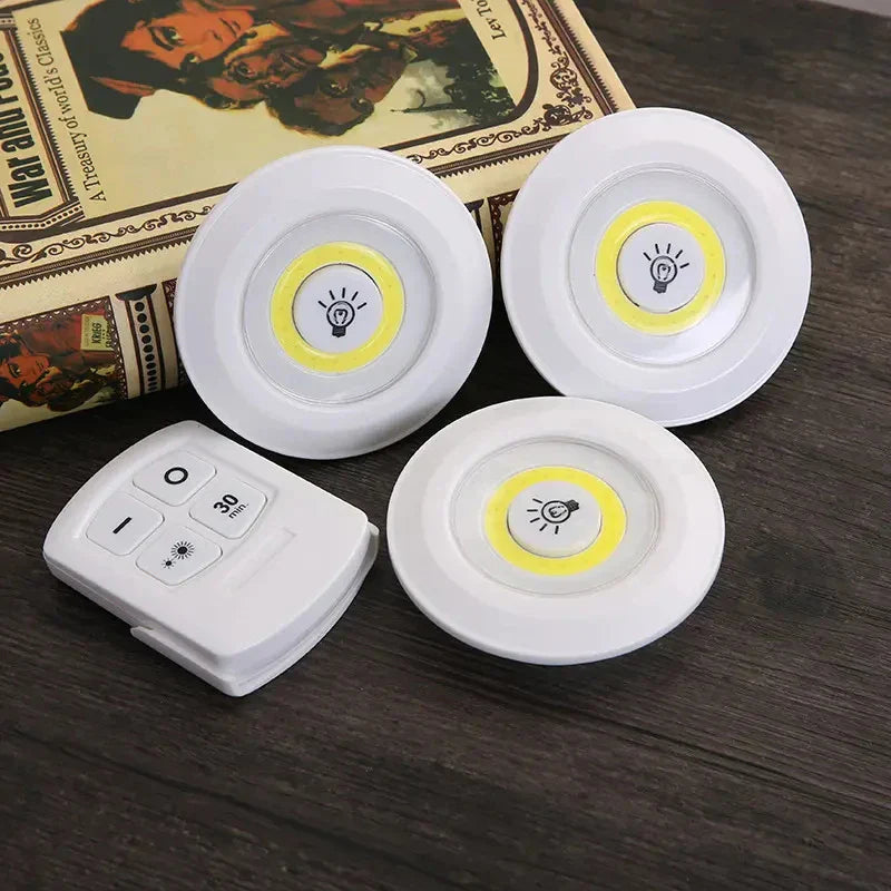 Lámpara LED Inalámbrica con Control Remoto – Pack x3 para Armario y Cocina