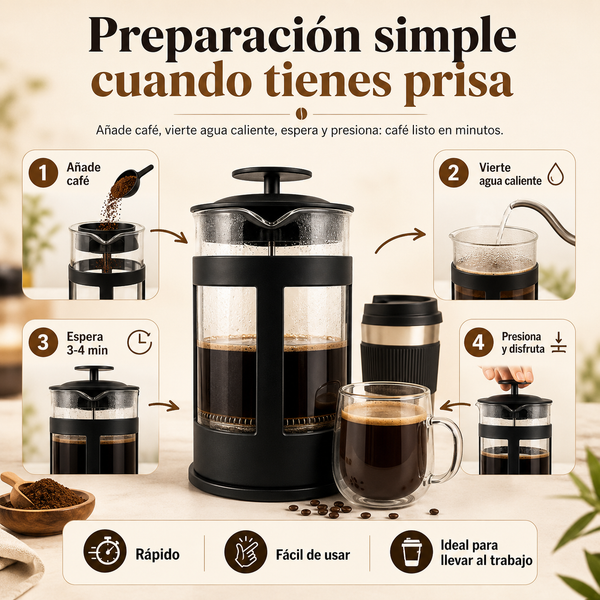 Prensa Francesa Aroma y Sabor Auténtico