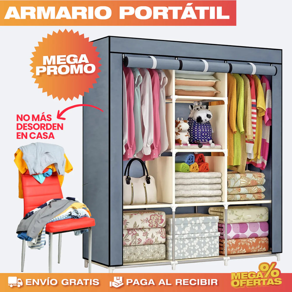 CLOSET DE 3 NIVELES CON FORRO