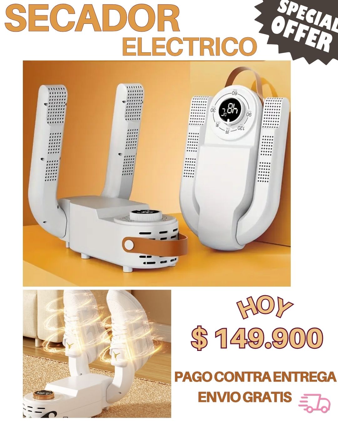 Secador Eléctrico Para Zapatos y Ropa