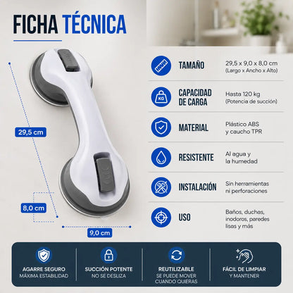 AgarraPro™ | Evita caídas en la Ducha y Baño con soporte antideslizante | OFERTA 2X1