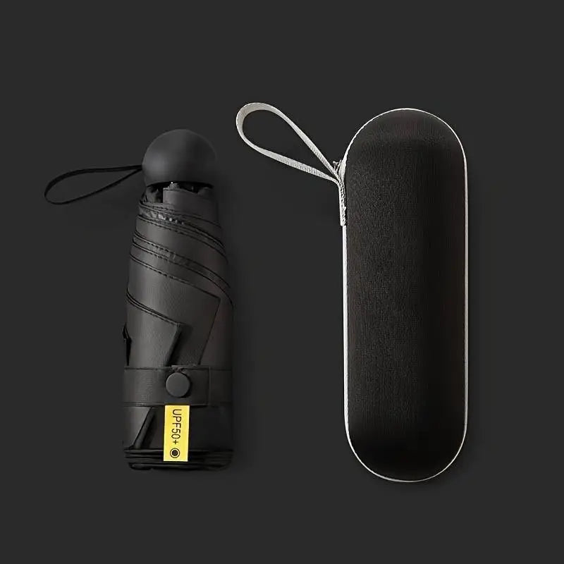 Sombrilla Portátil Premium | Protección Solar UPF 50+ con Recubrimiento Reflectante Plateado