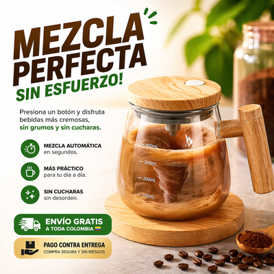 AutoMug® - Taza Vidrio Mezcladora Eléctrica