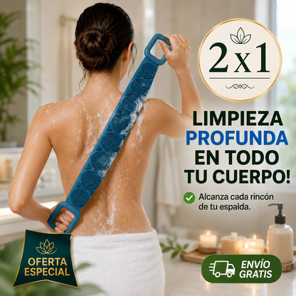 2x1 Limpiador flexible para tu espalda – Llega a todas las partes de tu cuerpo - Piel Clara y Suave!