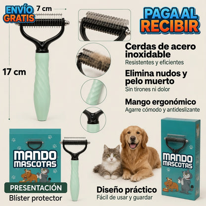 KnotFree™ 🐾 - Cepillo quita nudos ✨