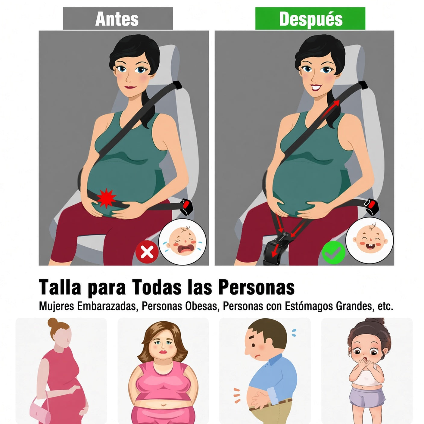 Cinturón para embarazada 🚙 FULL PROTECT 🤰 (Seguridad y comodidad al conducir)