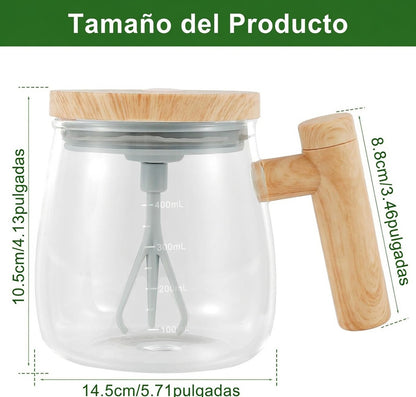 AutoMug® - Taza Vidrio Mezcladora Eléctrica